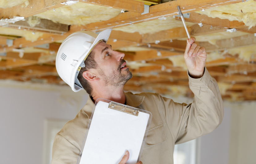 Inspector reviewing repair cost estimate using tablet for Best Inspector LA